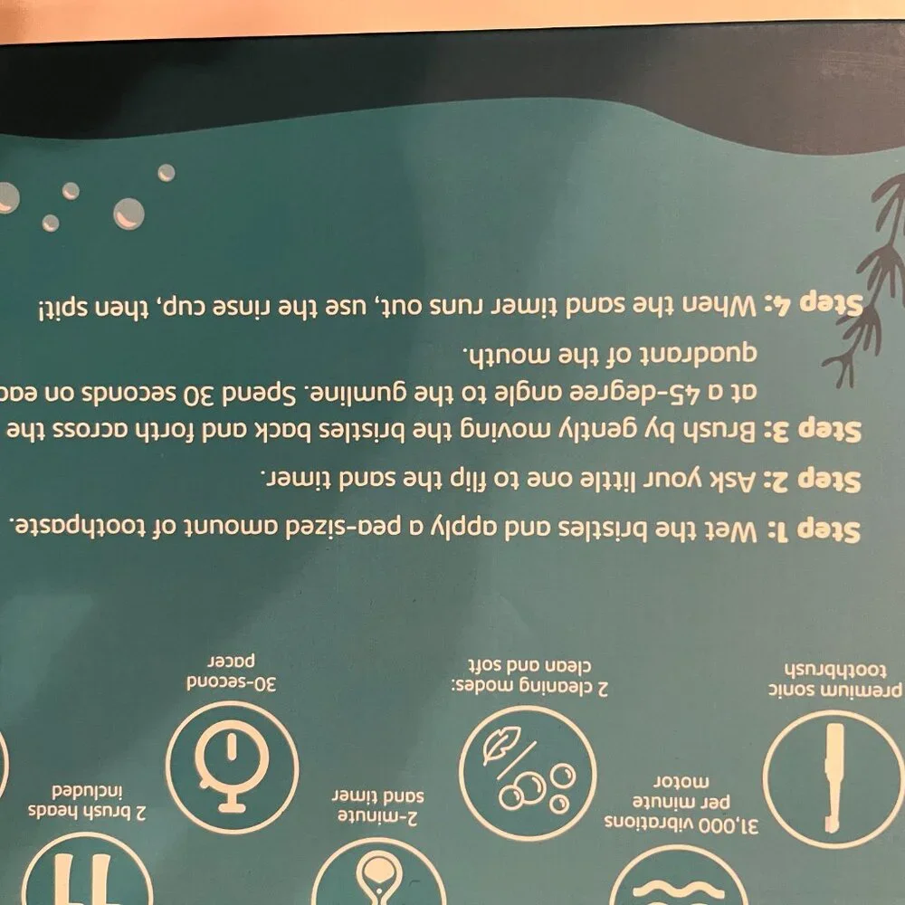 Electric Toothbrush for kids with Starfish Base (AzquaSonic) (NEW) (h/x)‎